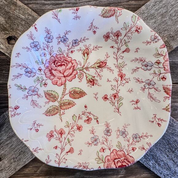 Set of 3-Johnson Brothers, 1930’s Rose Chintz Collection-Coupe Cereal Bowls-7.5” - Picture 8 of 10